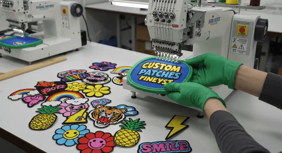Patch manufacturing machine - industrial embroidery equipment for custom patch production